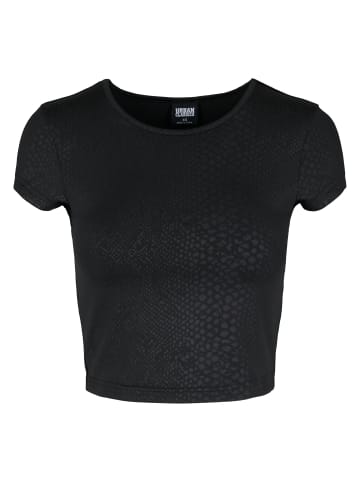 Urban Classics Urban Classics Cropped T-Shirts in black snake