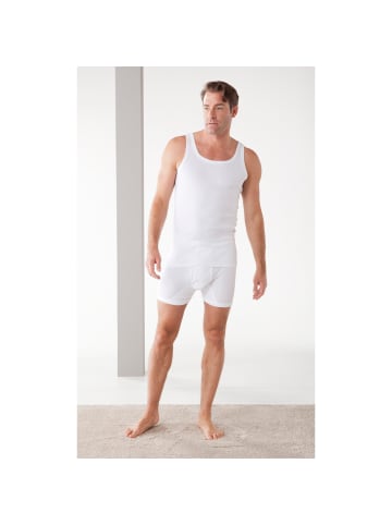 Erwin Müller Baumwolle, Feinripp Unterhemd 2er-Pack in weiss