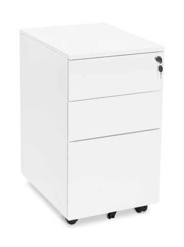 KADIMA DESIGN Metall Bürobox mit Rollsystem | Modernes Bürodesign in Weiß