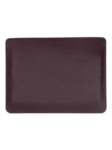 DuDu Laptophülle Leder 35 cm in anthracite mosaic