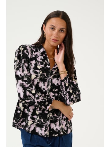 Kaffe Langarm - Hemd KAlura Regular fit in Black/Pink Graphic Strokes