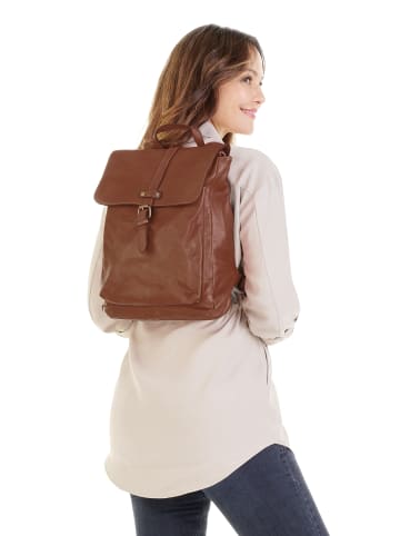 Samantha Look Rucksack echt Leder in cognac