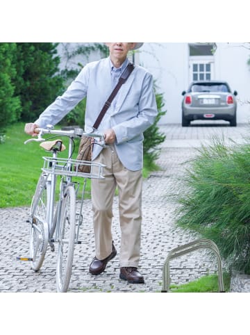 relaxdays Fahrradständer in Silber - 2 Räder