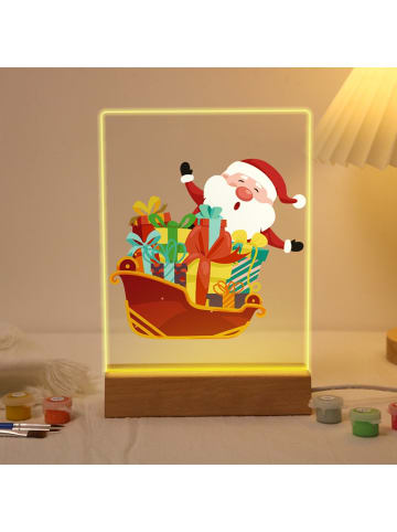 ARTNANAS DIY Malset Weihnachtsmann mit LED Sockel