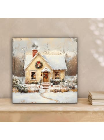 MuchoWow Leinwand Bilder Creme