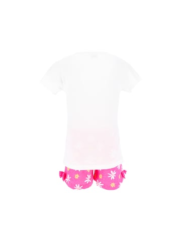 Disney Minnie Mouse 2tlg. Outfit: Schlafanzug Sommer Shirt und Hose in Weiß