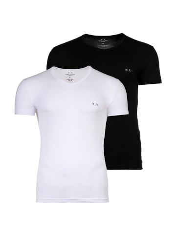 Armani Exchange T-Shirt 2er Pack in Schwarz/Weiß