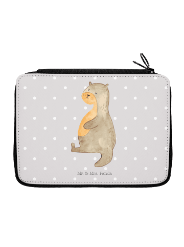 Mr. & Mrs. Panda Bleistiftetui Otter Bauch ohne Spruch in Grau Pastell