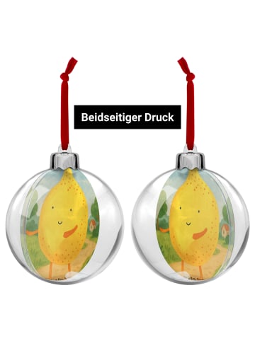 Mr. & Mrs. Panda Weihnachtskugel Kunststoff Beste Freunde Zitron... in Weiß