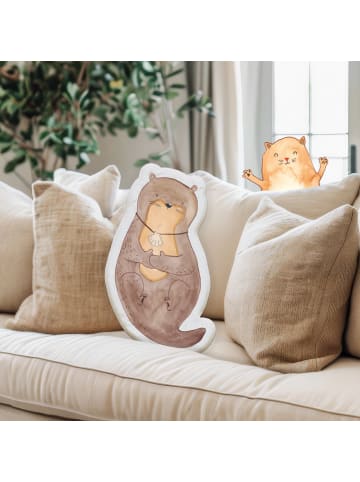 Mr. & Mrs. Panda kuschelkissen tierform Otter Muschel ohne Spruch in Weiß