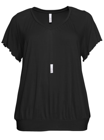 sheego T-Shirt in schwarz
