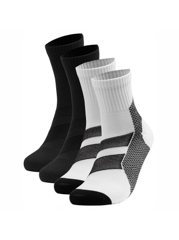 Occulto 2er Pack Sport-Kompressionssocken Ian in Schwarz-Weiß