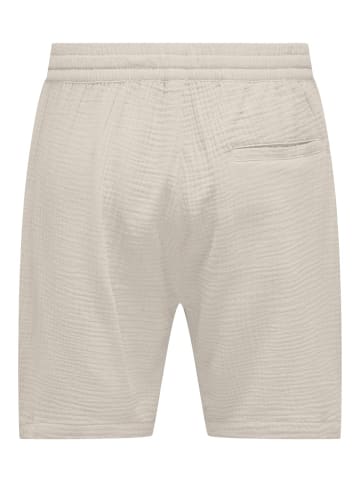 Only&Sons Shorts elastischer Bund Kordelzug bequeme Baumwolle in Sand