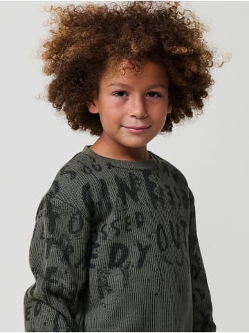 KOROSHI Kinder-Sweatshirt mit Rundhalsausschnitt in khaki