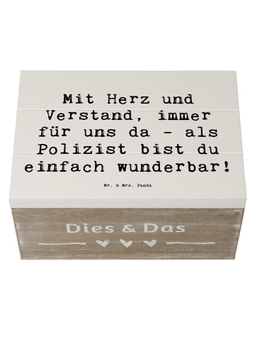 Mr. & Mrs. Panda Box Spruch Polizist Wunderbar mit Spruch in Weiß