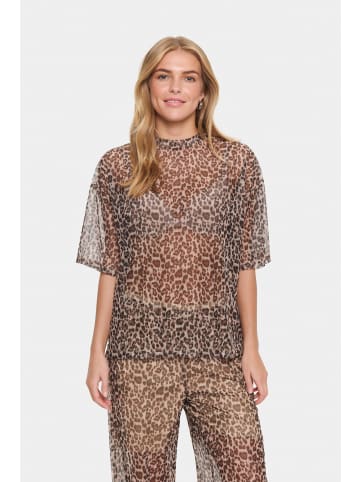 SAINT TROPEZ T-shirt LoreenSZ Oversize fit in Black Reg Leo