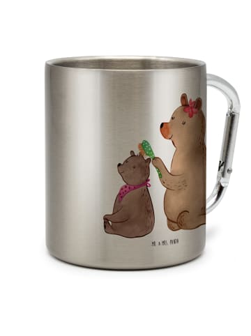 Mr. & Mrs. Panda Kaffeetasse Bär Kind ohne Spruch in Silber