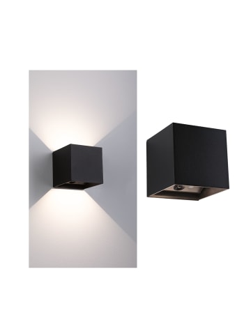 paulmann LED Akkuwandleuchte Nyara  IP44 3000K 100x100mm 2x1W / 1W Schwarz