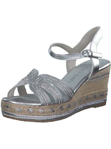 Marco Tozzi Plateau-Sandaletten in Silver Comb