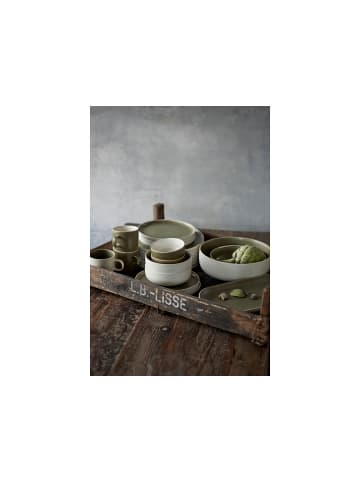 Studio Round Schale North in Matte white/Matte moss