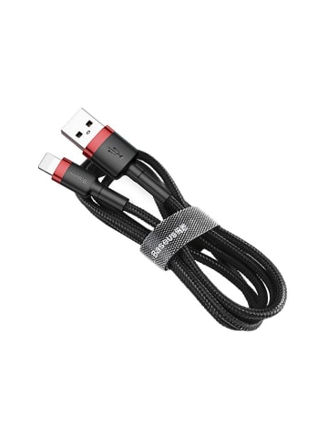 Mcdodo Baseus QC3.0 2.4A Schnell-Ladekabel Lightning Kabel 2,4A 1m schwarz-rot