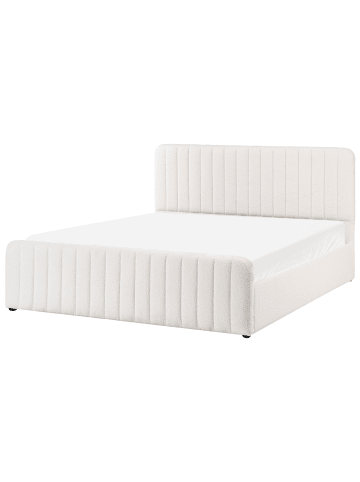 Beliani Doppelbett LUNAN in Weiß/Schwarz - (W) 167 x (H) 100 x (L) 216 cm