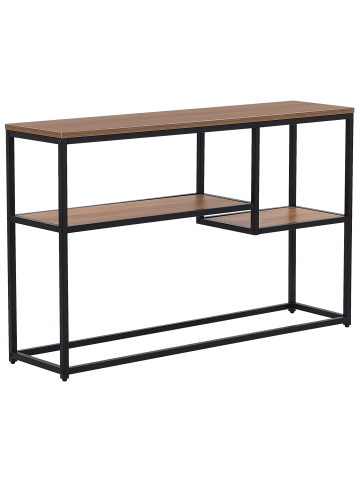 Beliani Konsolentisch BELMONT in Braun/Schwarz - (W) 120 x (H) 76 x (L) 30 cm