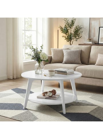 VASAGLE Couchtisch Maezo in Weiß - (H)45 x Ø80 cm