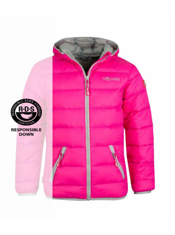 Trollkids Jacke "Dovrefjell" in Pink / Silbergrau