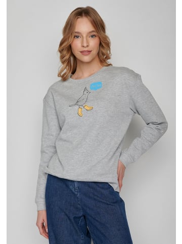 GreenBomb Sweatshirt Animal Bird Fine in Heidekraut Grau