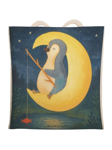 Mr. & Mrs. Panda Stoffbeutel Pinguin Mond Design ohne Spruch in Weiß