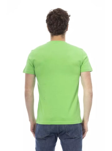 Baldinini Trend Zweifarbig Grün Baumwolle Herren T-Shirt