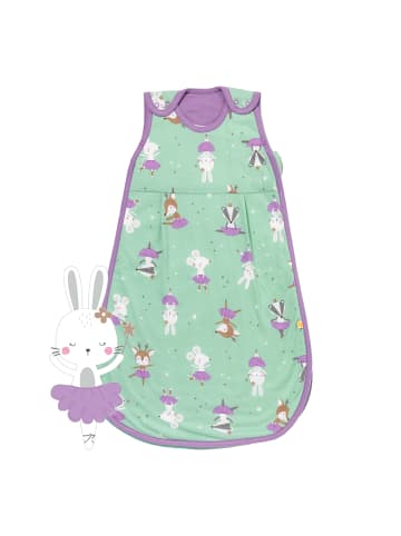 Schlummersack Babyschlafsack, 1.0 TOG in Mint-Lila