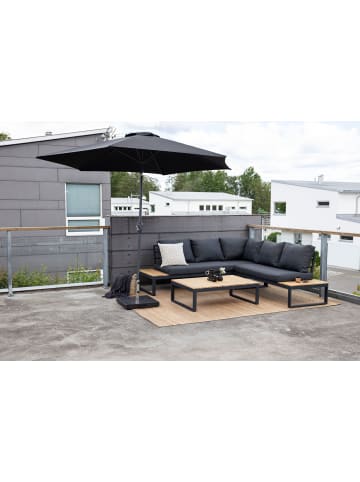 ebuy24 Sonnenschirm  Leeds Schwarz 300 x 300 cm