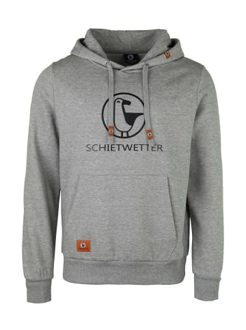 SCHIETWETTER Kapuzenpullover "Schietwetter" in grey-black