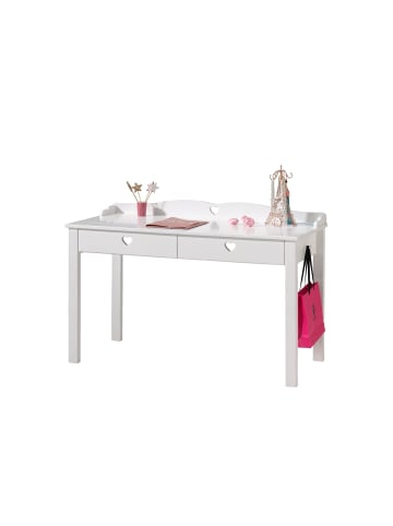 58 aufm Kessel COMPUTERTISCH Kamila 130x60x85 Arbeitstisch MDF Weiß