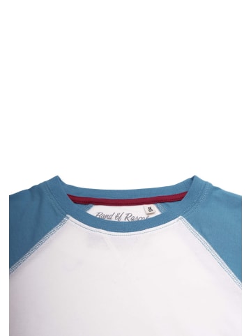 Band of Rascals Longsleeve " Raglan " in aegean-blue-white