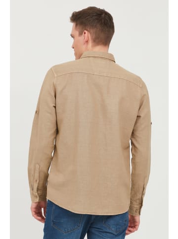 !SOLID Langarmhemd !SOLID Herren Hemd Langarm - 21105564  Langarmhemd aus Leinenmix in Braun
