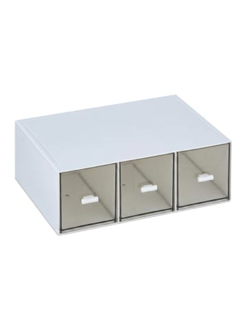 relaxdays Tee Organizer in Weiß/ Transparent