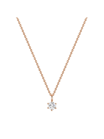 Glanzstücke München Kette mit Anhänger Sterling Silber roségold Zirkonia weiß in roségold