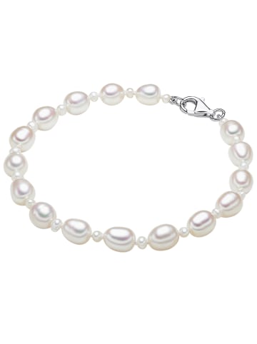 Valero Pearls Perlen-Armband Sterling Silber Süßwasser-Zuchtperle in weiß