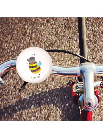 Mr. & Mrs. Panda XL Fahrradklingel Hummel flauschig ohne Spruch in Weiß