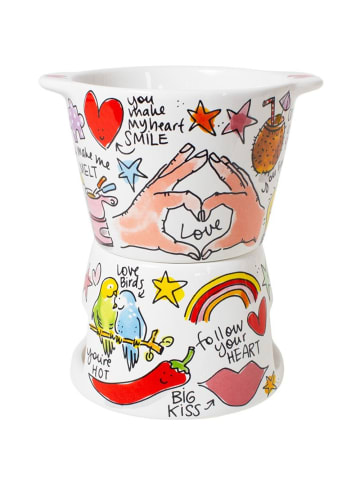 Blond Amsterdam Fondue-Set mini Liebe in Bunt - 30 x 30cm