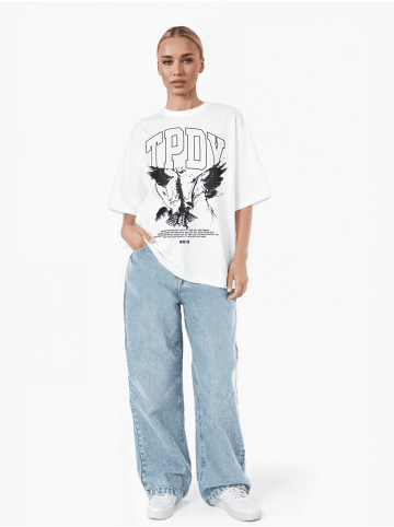 trueprodigy Oversize-Shirt Yuki F in Weiß