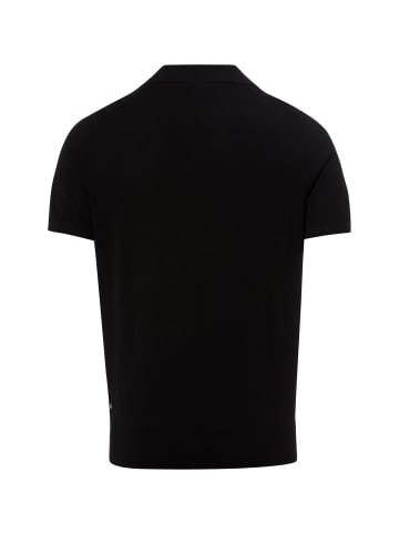 Finshley & Harding Strick-Poloshirt in schwarz