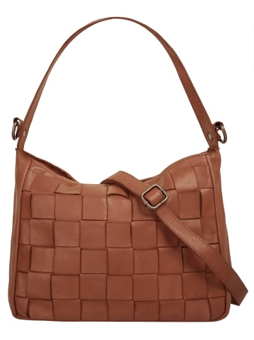 Samantha Look Umhängetasche echt Leder in cognac