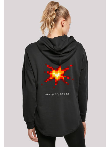 F4NT4STIC Oversized Hoodie SIlvester Party Happy People Only in schwarz