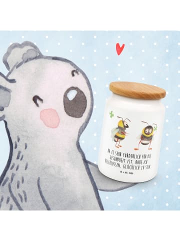 Mr. & Mrs. Panda Vorratsdose Hummeln Kleeblatt mit Spruch in Weiß