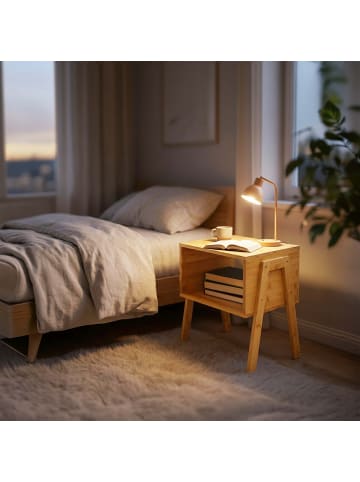relaxdays 2 x Nachttisch in Natur - (B)43 x (H)42 x (T)29 cm