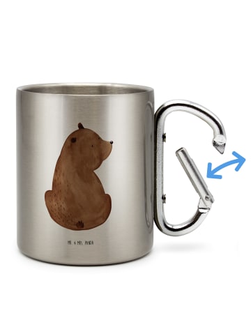 Mr. & Mrs. Panda Teetasse Bär Schulterblick ohne Spruch in Silber